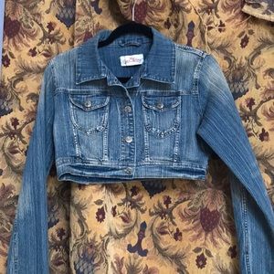 Jean jacket shrug